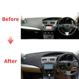 Luxury Flannel Dashboard Cover Pad for Mazda 3 Axela 2009-2013 Dashboard Mat CATUSIKI