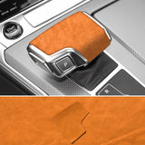 For Audi A6 A7 (2019-2025) Sport Gear Shift Knob Cover Boot Trim Sticker Made of Alcantara Car Interior Accessory OEM