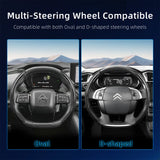 Durable Carbon Fiber Steering Cover for Citroen C4 X Car Interior Accessory Hocasen