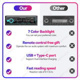 1Din Bluetooth 5.0 MP3 Car Stereo Universal Car Interior Accessory AKAMATE
