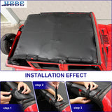 Mesh Roof Sunshade for Jeep Wrangler JK 4-Door 2007-2017 Car Interior Accessory HEBE