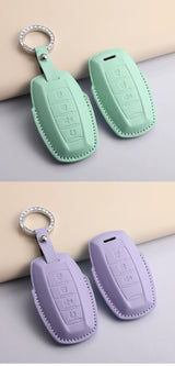 Leather car remote key case for 3 Great Wall models