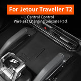 For Jetour Traveller T2 Central Control Wireless Charging Silicone Pad Dustproof Anti-slip Protective Mat Car Accessory, Prot