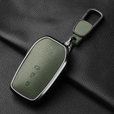 Leather 3 Button Car Key Case Cover for Toyota Sequoia