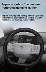 Nio Carbon Fiber Leather Steering Wheel Cover Fit