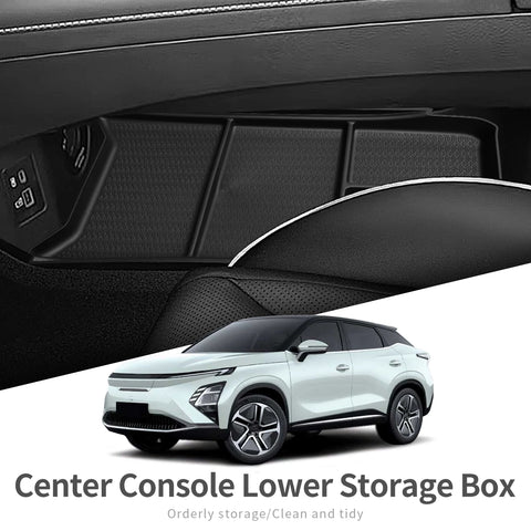 Chery OMODA 5 C5 E5 EV Model 2024 2025 Center Console Lower Storage Box Car Tray TPE Organizers Accessories Tidying Armrest B