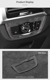 BMW X3 G01 X3 G08 X4 G02 Car Headlight Switch Control Panel Trim Frame Sticker