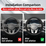 Leather Carbon Fiber Cover for Kia Rio Sportage Car Interior Accessory Hocasen