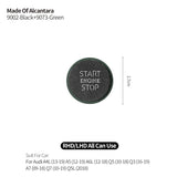 Audi A4L A5 A6L Q5 Q3 A7 Q7 Alcantara Engine Start Button Frame Cover Trim Sticker Decorative Car Interior Accessory