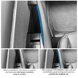 For Tesla Model 3 Model Y Door Inner Handle Trim Frame Decorative Sticker Car Interior Tuning Accessories Made of Alcantara C