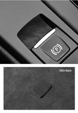 For BMW X1 F48 (2016-2022) Made of Alcantara Center Console Handbrake Button Knob Trim Sticker