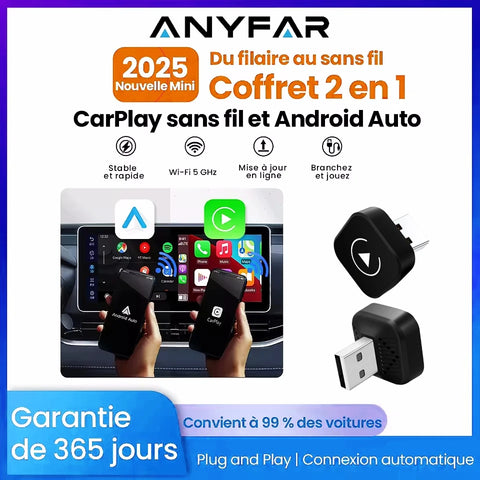Universal Wireless CarPlay and Android Auto USB Adapter Dongle CarPlay Adapter ANYFAR
