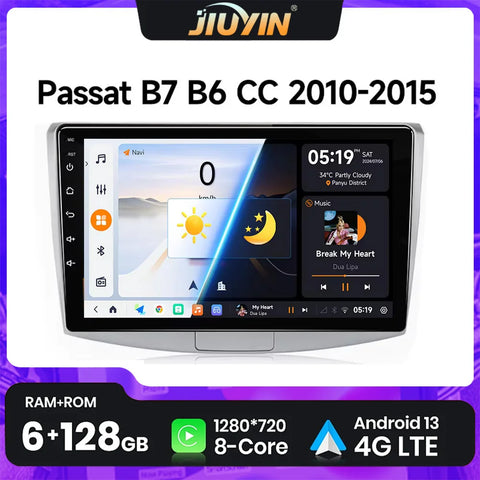 10.1-inch Android 13 Stereo with CarPlay for VW Passat B7 CC Android Head Unit JIUYIN