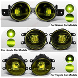 3.5in Yellow LED Fog Lights for Toyota Nissan Honda Car Interior Accessory MAGIC COLORM