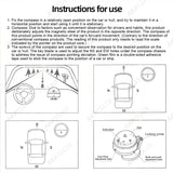 LED Marine Navigation Compass Boat RV Waterproof