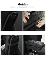 Leather Console Armrest Mat Seat for Smart Fortwo 451