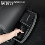 Under Seat Storage Box Fits Tesla Model Y L 6 Seater 2026 Front Seat Organizer Tray Waterproof TPE Hidden Bin Accessories