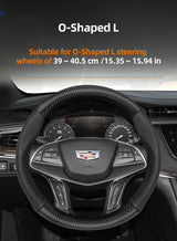 Matte Carbon Fiber Steering Wheel Cover for Cadillac