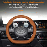 Breathable Leather Steering Wheel Cover for Hyundai