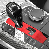 Top Suede Gear Shift Knob Panel Cover Trim Frame Sticker for BMW Series Car Interior Accessory OEM