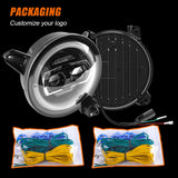 For Jeep Wrangler JL 2018 2019 2020 Car 9 Inch Round Led Headlights Hi Low Beam with Halo DRL Turn Signal Headlamp Accessories