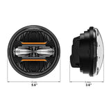 Universal 5.75 Inch Led 12V Headlight Motorcycle DRL 1 5 3/4 Headlamp For Harley Sportster Roadster Glide Dyna For Yamaha Hon