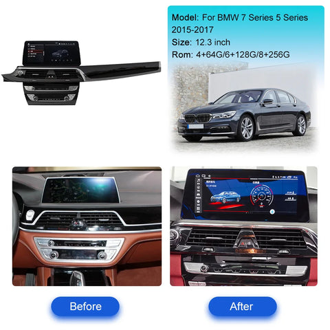 Android 13 Multimedia Navigation Screen for BMW 7 Series 2015–2017 Android Head Unit Aotsr 8GB 256GB Eight Core