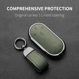 Aluminum Alloy Goatskin Car Key Case Cover For Aito M9 2024 Car Interior Accessory OEM