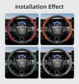 Sporty Wave-Shaped Leather Wheel Cover Toyota