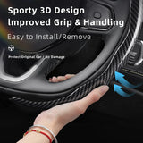 Wave Shape Carbon Fiber Cover for Lynk & Co 01 Car Interior Accessory Hocasen