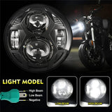 Latest 5.75 Inch Motorcycle LED Headlight for Harley Dyna Softail Sportster 883 XL883 FXCW 5 3/4 inch led motorbike headlamp DRL Angel Eye
