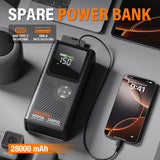 AdoreTrip 6000A Car Jump Starter With Air Compressor Up to 150PSI,Portable Power Bank,Battery Jump Starter WIth Smart Display