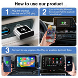 Wireless CarPlay Android Auto Adapter for Wired Cars