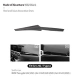 For BMW Two-gate G42 3er I3 G20 G28 4er I4 G23 Center Console Dashboard Trim Sticker Car Interior Accessories Made of Alcantara