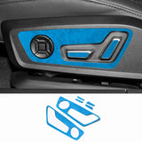 For Audi C8 A6 A7 S6 S7 (2019-2025) Made of Alcantara Seat Adjustment Buttons Panel Trim Sticker Car Interior Tuning Accessor