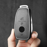 Metal and Leather Car Key Case Cover for Mercedes Benz Car Interior Accessory OEM