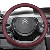 Ultra-Thin Leather Steering Wheel Cover for Citroen