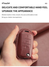 Leather Car Key Case Cover For Volkswagen Golf 7 MK7 Jetta Lavida Keychain Cover