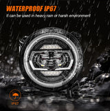 For Jeep Wrangler JL 2018 2019 2020 Car 9 Inch Round Led Headlights Hi Low Beam with Halo DRL Turn Signal Headlamp Accessorie