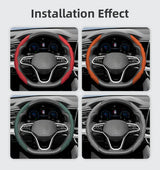 Sporty Breathable Leather Wheel Cover for Universal