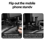 2-in-1 Hidden Headrest Phone Holder and Car Hook