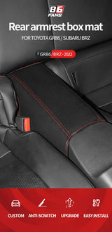 Rear Armrest Mat Leather Cover for Toyota GR86 Subaru Car Interior Accessory GMUNI