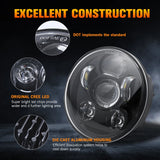 5.75 Inch LED Motorcycle Projector Headlight Led Hi/Lo Beam for Harley Sportster 1200 883 Touring Scrambler Headlamp Accessor