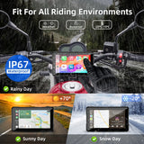 5 Inch Wireless CarPlay GPS Navigator for Motorcycles Android Head Unit AKAMATE