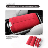 For Mercedes W223 S-Class Maybach Seat Armrest Box Cover Trim Sticker Interior Performance Tuning Accessories Made of Alcantara