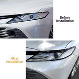 For Toyota Camry XV70 XV80 2018 and Later Car Headlight Eyebrow Surround Decoration Sticker Exterior Accessories Car Exterior