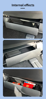 for Toyota Alphard Verfire 40 Series 2023 2024 Underseat Storage Box TPE Car Second Row Seat Lower Tray Organizer Accessories