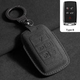 Suede Car Key Case Cover For Land Rover Range Rover Sport Evoque Velar Discovery 5 Sport