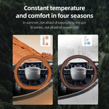 Breathable Leather Wheel Cover for Lancia Ypsilon Car Interior Accessory Hocasen