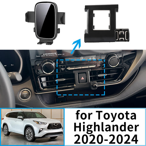 Wireless Charging Phone Mount for Toyota Highlander 2020–2024 Car Phone Holder CATUSIKI